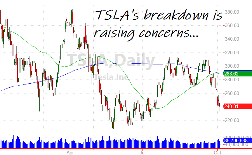 Tesla chart